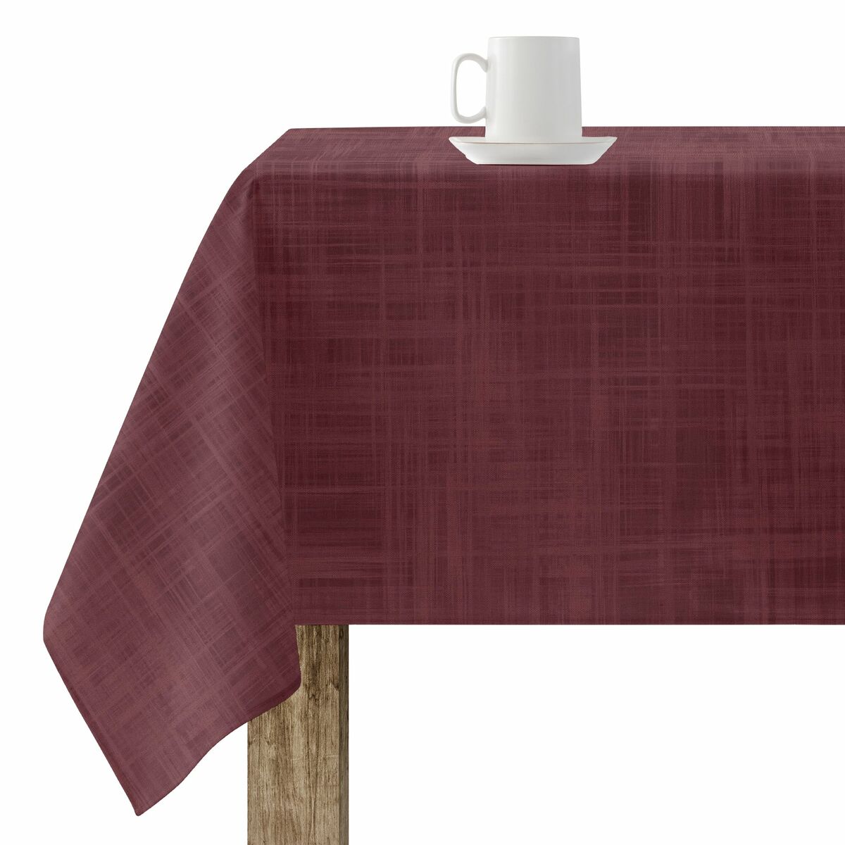 Tovaglia in resina antimacchia Mauré Bordeaux 140 x 140 cm