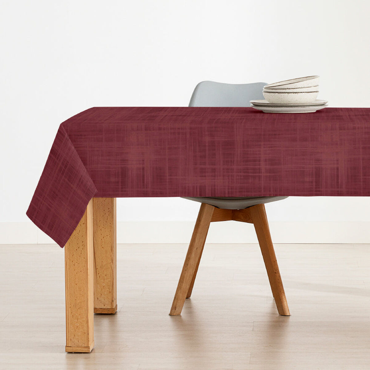 Tovaglia in resina antimacchia Mauré Bordeaux 200 x 140 cm