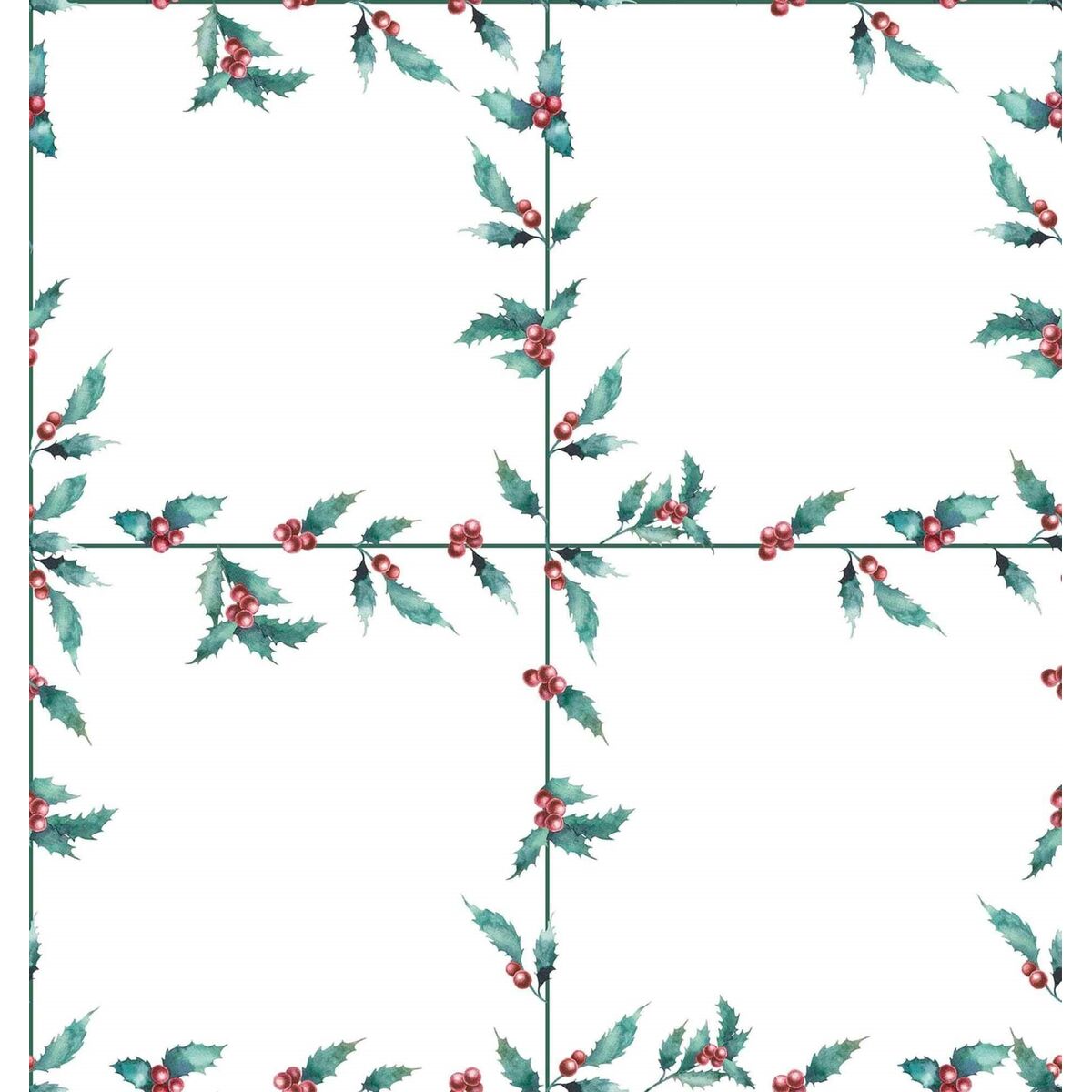 Tovaglia in resina antimacchia Mauré White Christmas 100 x 180 cm