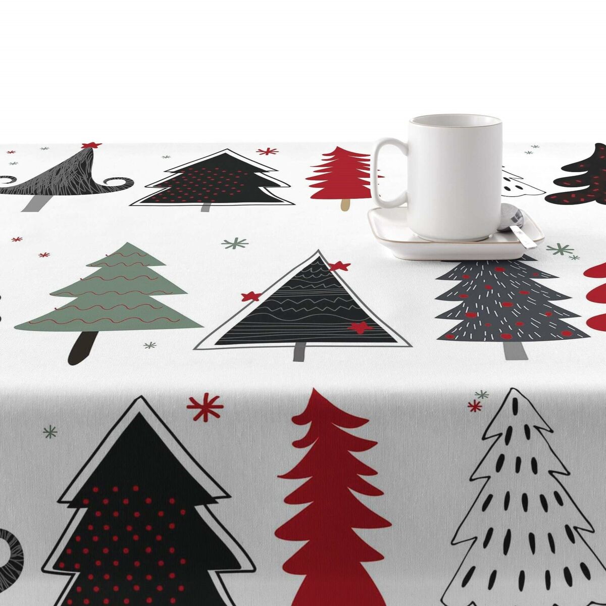 Tovaglia in resina antimacchia Mauré Merry Christmas 100 x 250 cm