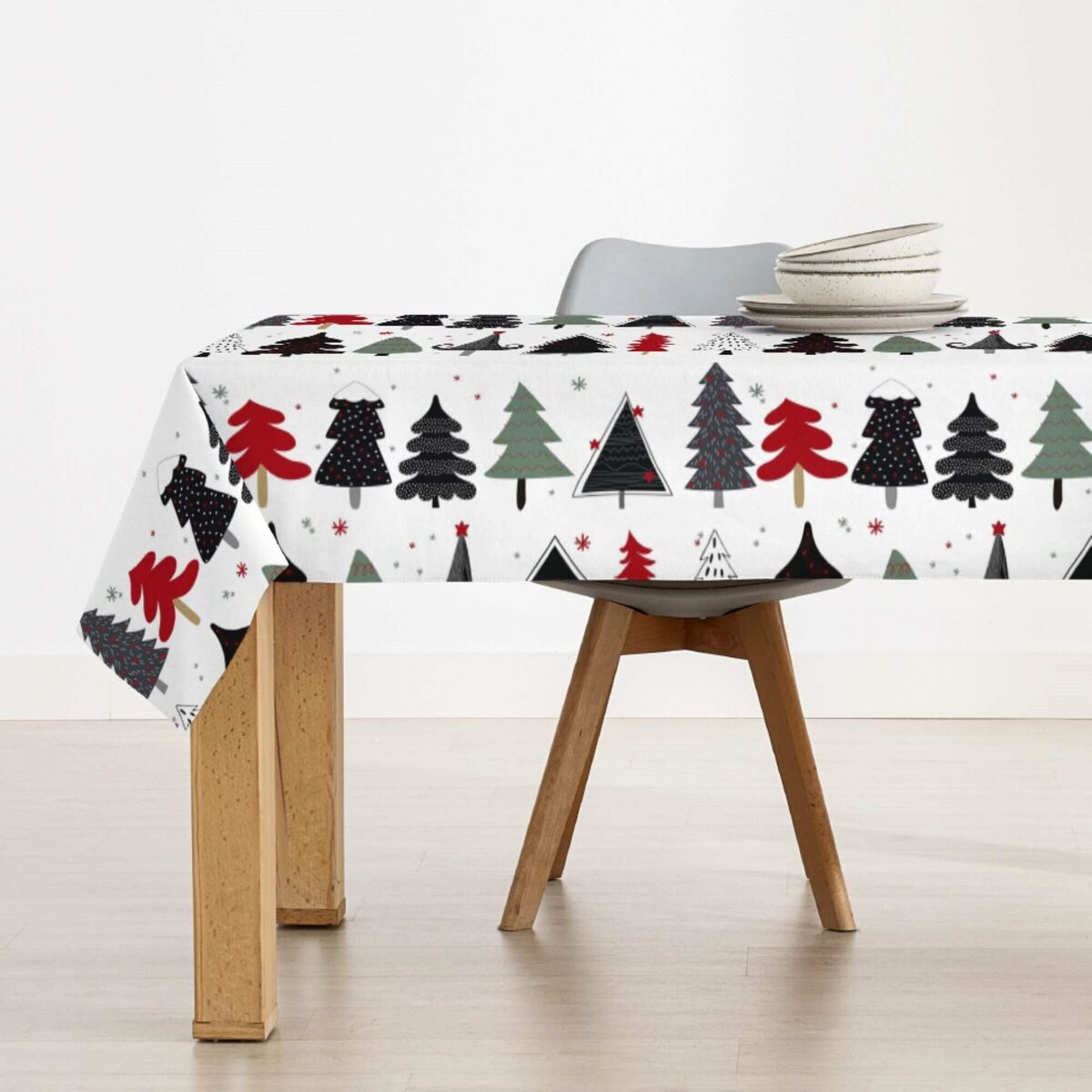 Tovaglia in resina antimacchia Mauré Merry Christmas 100 x 250 cm