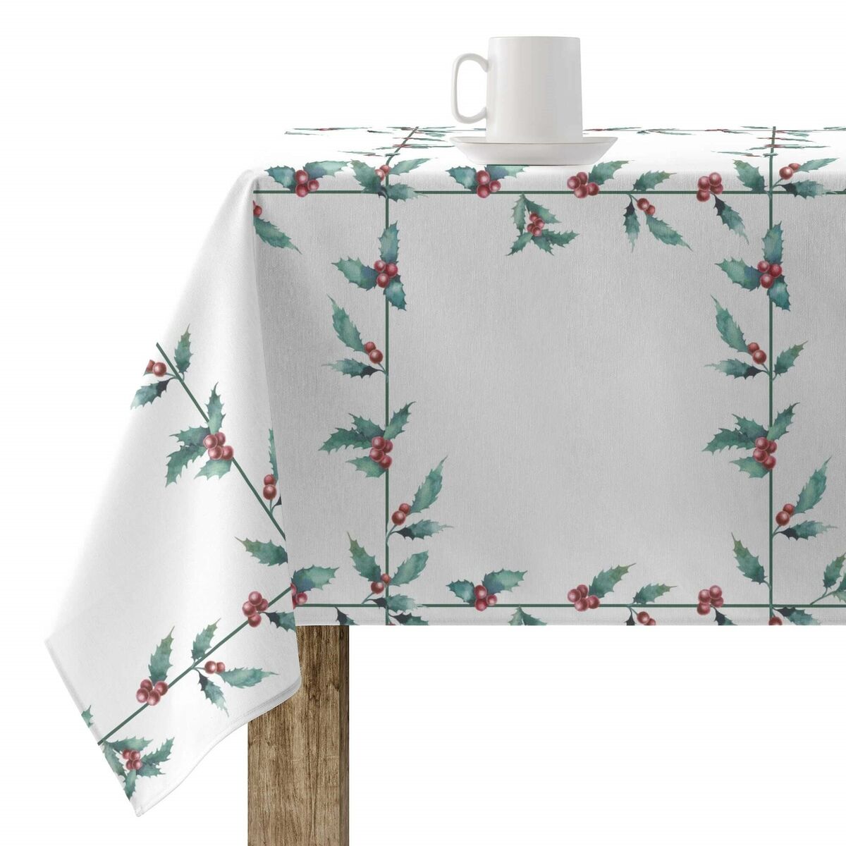 Tovaglia in resina antimacchia Mauré White Christmas 100 x 300 cm