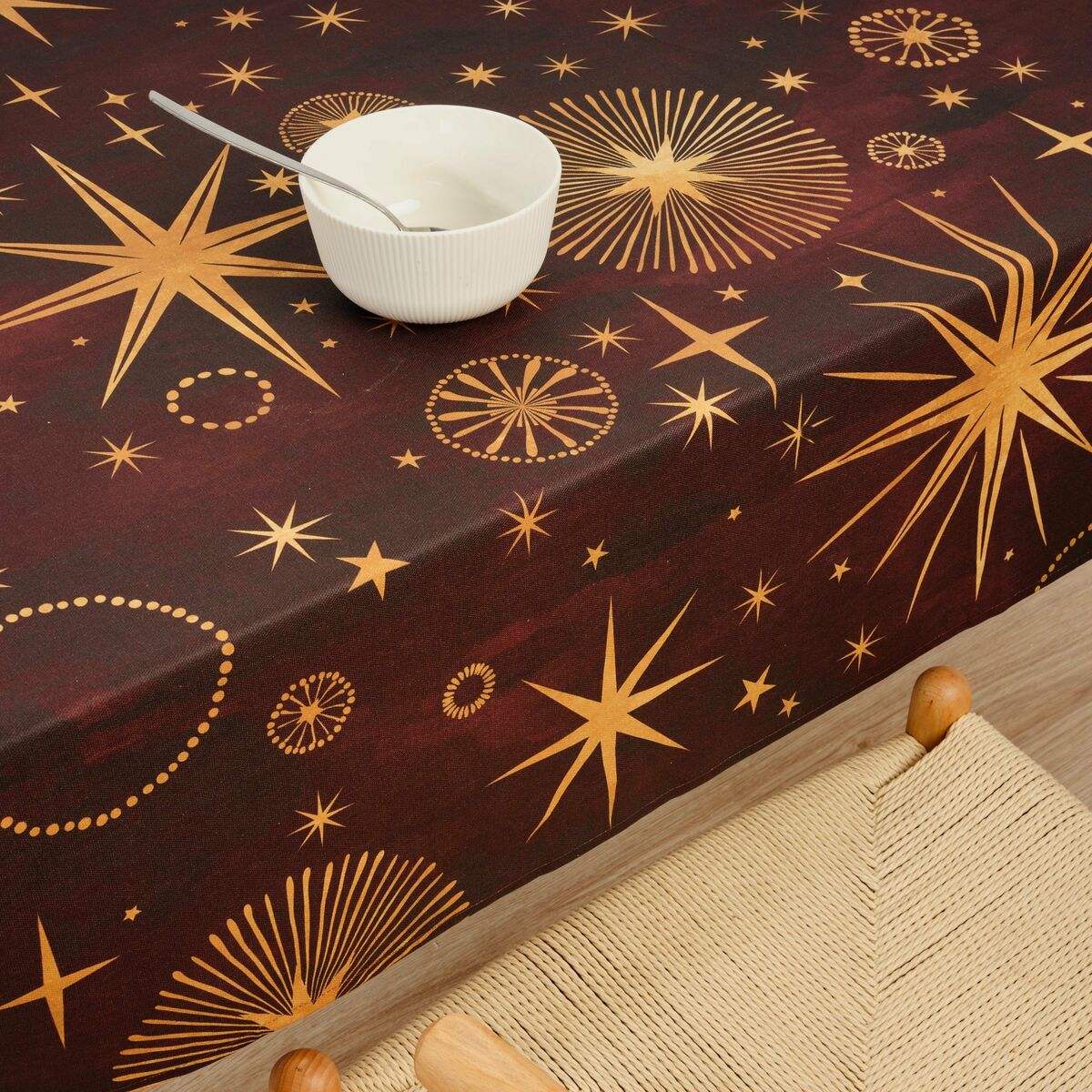 Tovaglia in resina antimacchia Mauré Christmas 140 x 140 cm