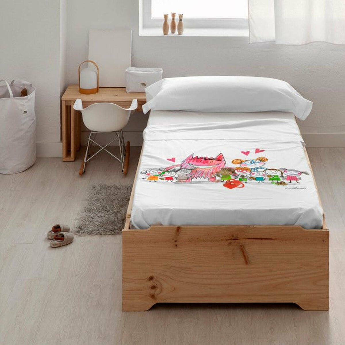 Set di Lenzuola Decolores Al Cole de Anna Llenas Multicolore 240 x 270 cm