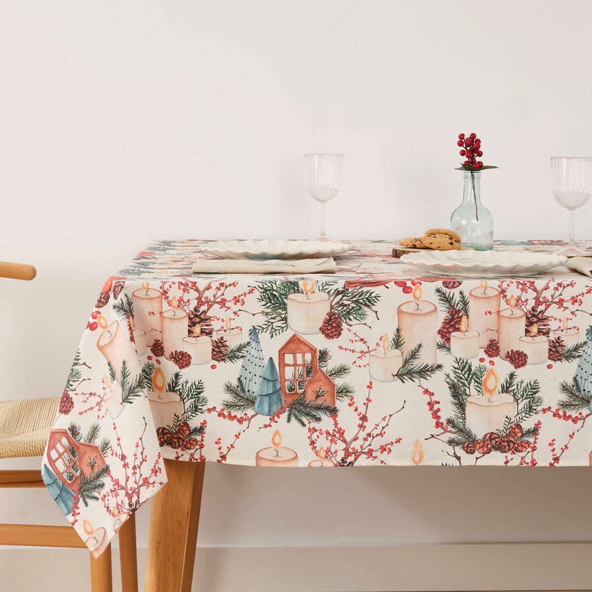 Tovaglia in resina antimacchia Mauré Christmas 100 x 140 cm