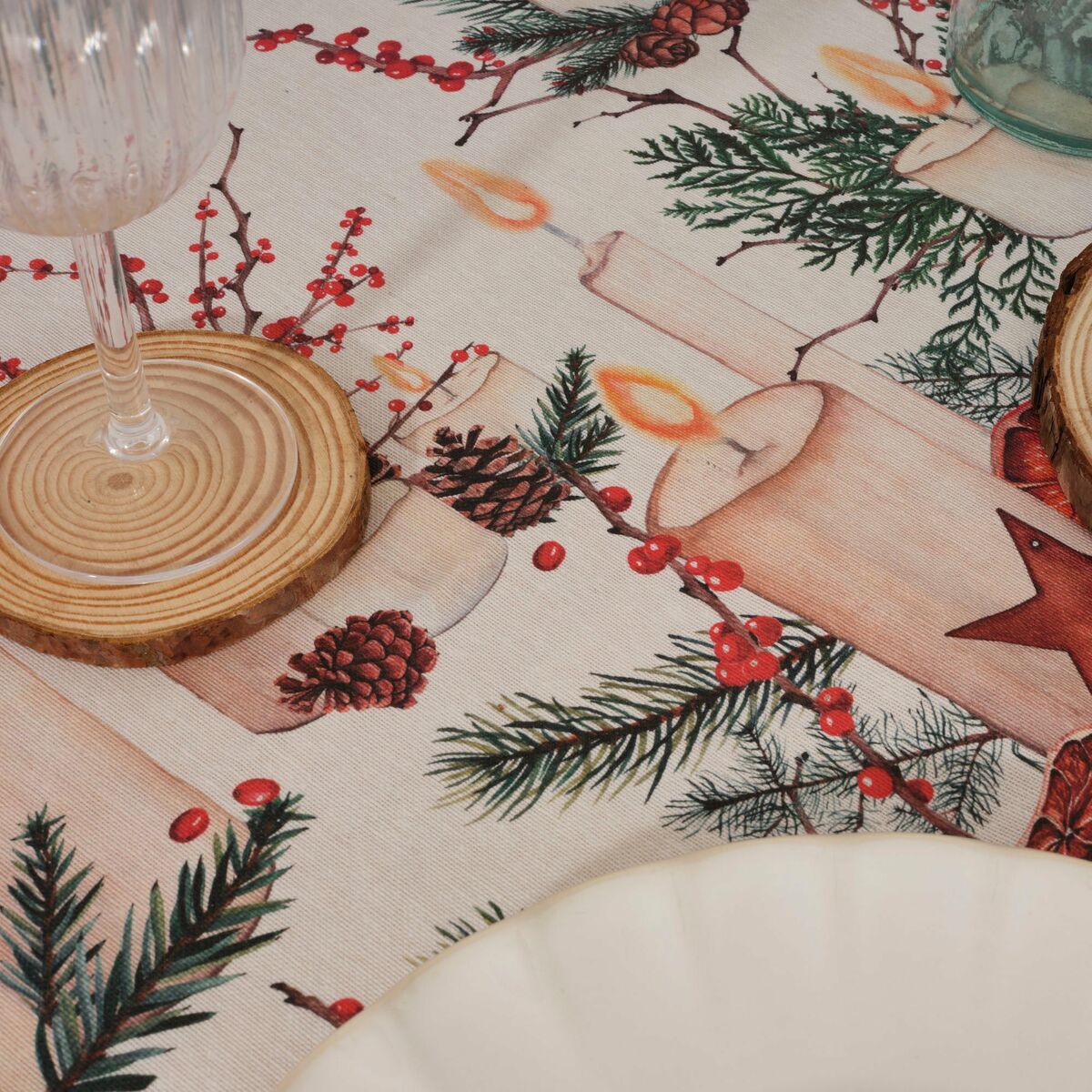 Tovaglia in resina antimacchia Mauré Christmas 100 x 140 cm