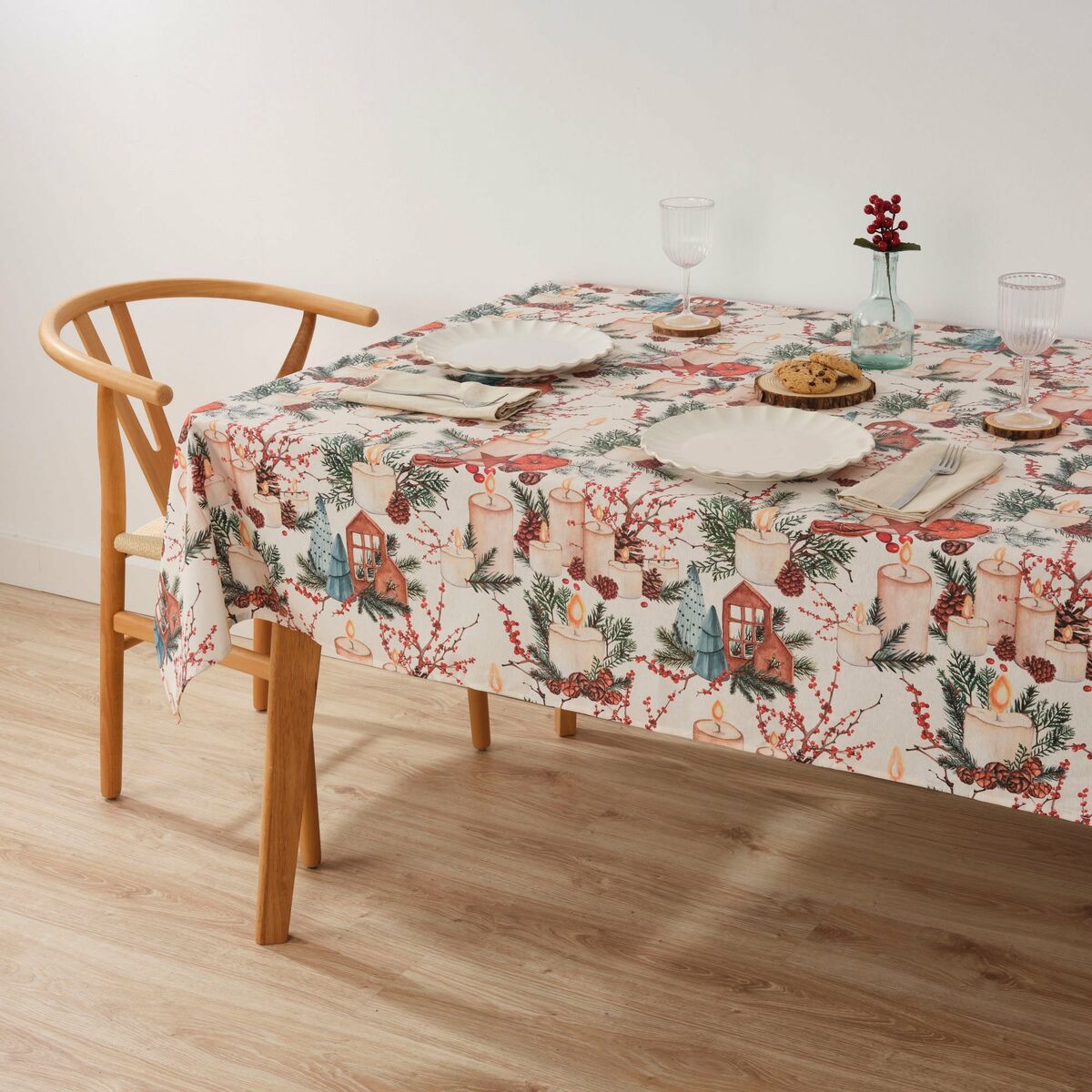 Tovaglia in resina antimacchia Mauré Christmas 100 x 140 cm
