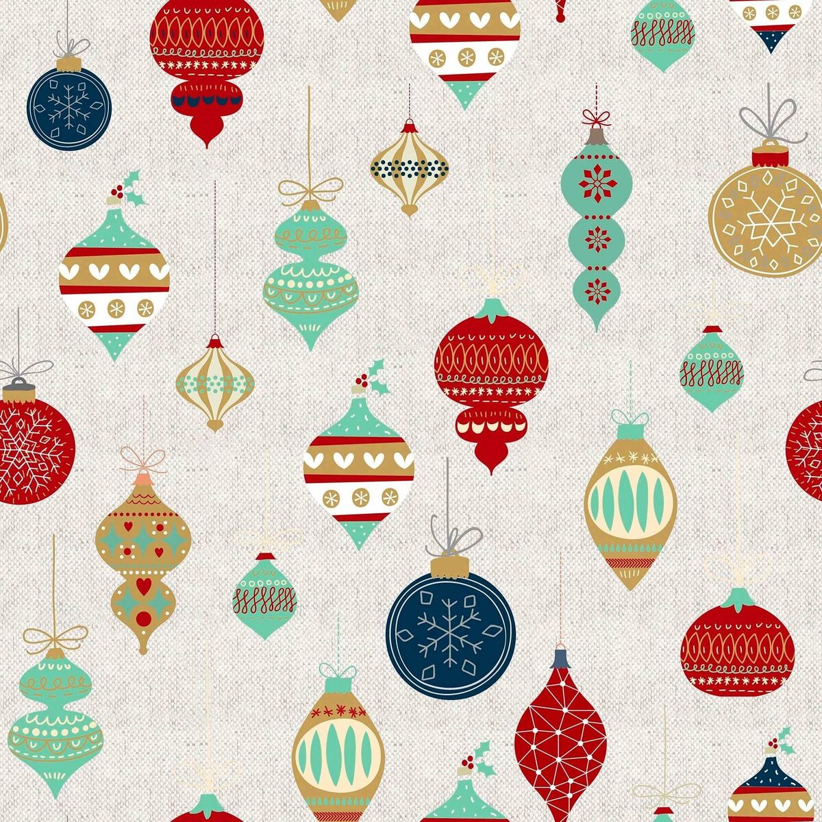 Tovaglia in resina antimacchia Mauré Merry Christmas 140 x 140 cm