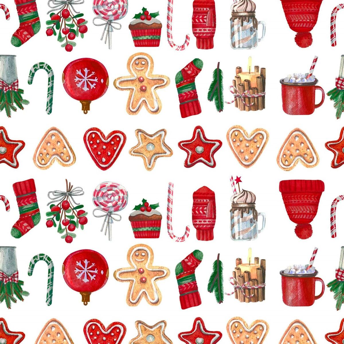 Tovaglia in resina antimacchia Mauré Merry Christmas 140 x 140 cm