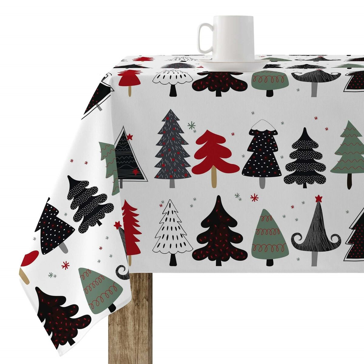 Tovaglia in resina antimacchia Mauré Merry Christmas 250 x 140 cm