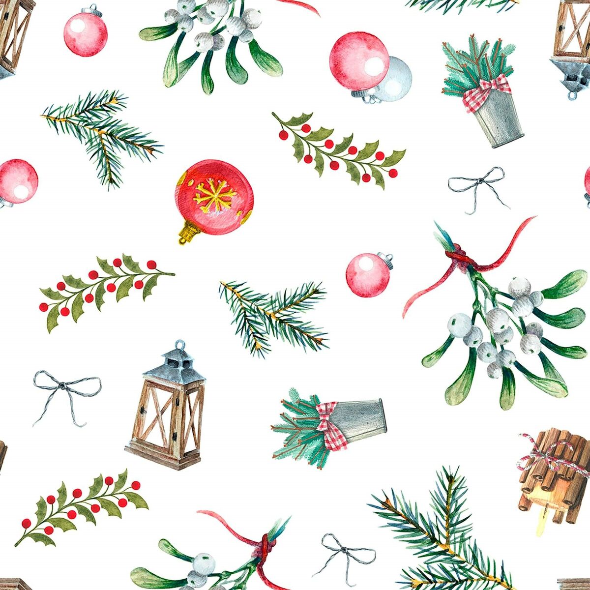 Tovaglia in resina antimacchia Mauré Merry Christmas 200 x 140 cm