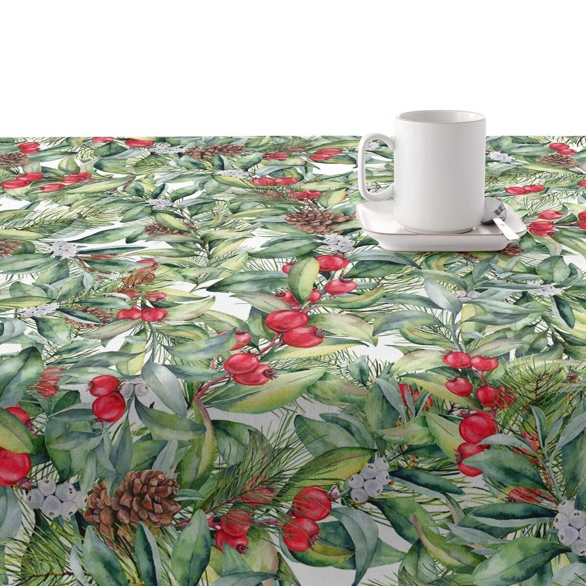 Tovaglia in resina antimacchia Mauré Christmas 100 x 140 cm