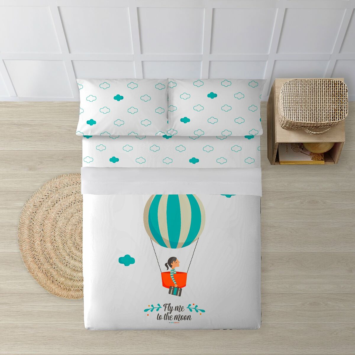 Set di Lenzuola Decolores Globo Chica Multicolore 175 x 270 cm