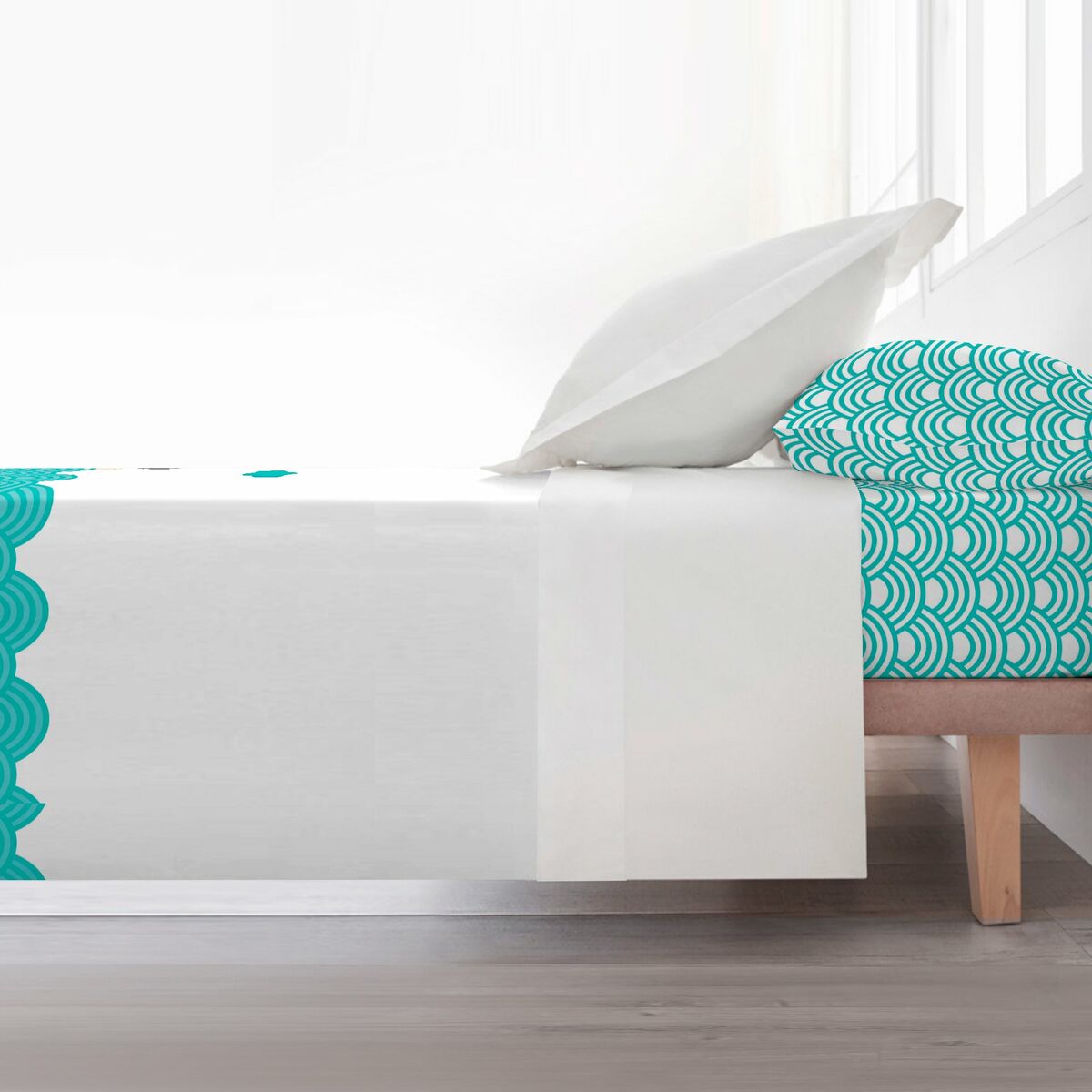 Set di Lenzuola Decolores Jaws Multicolore 175 x 270 cm