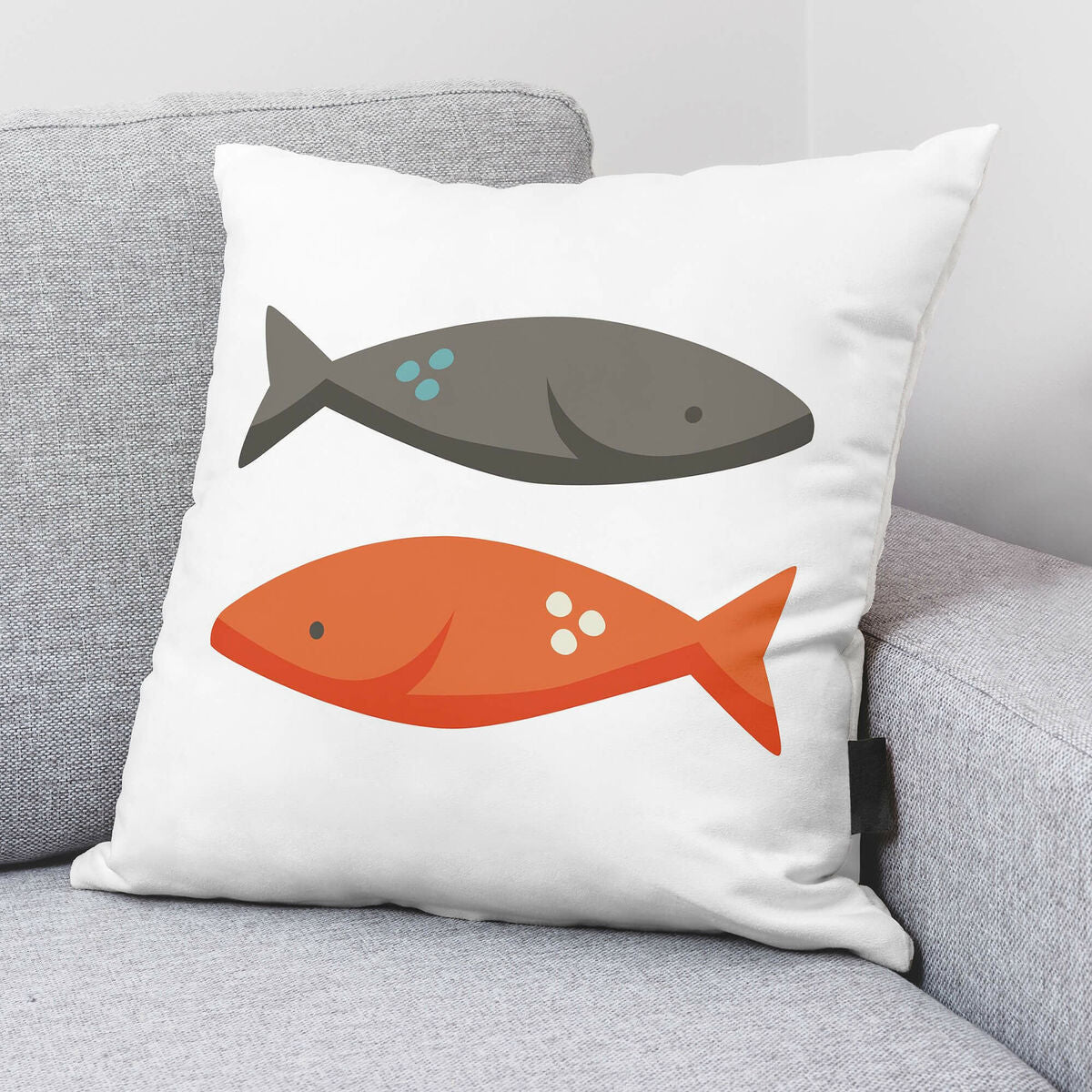 Fodera per cuscino Decolores Peces Rojo Rosso 50 x 50 cm