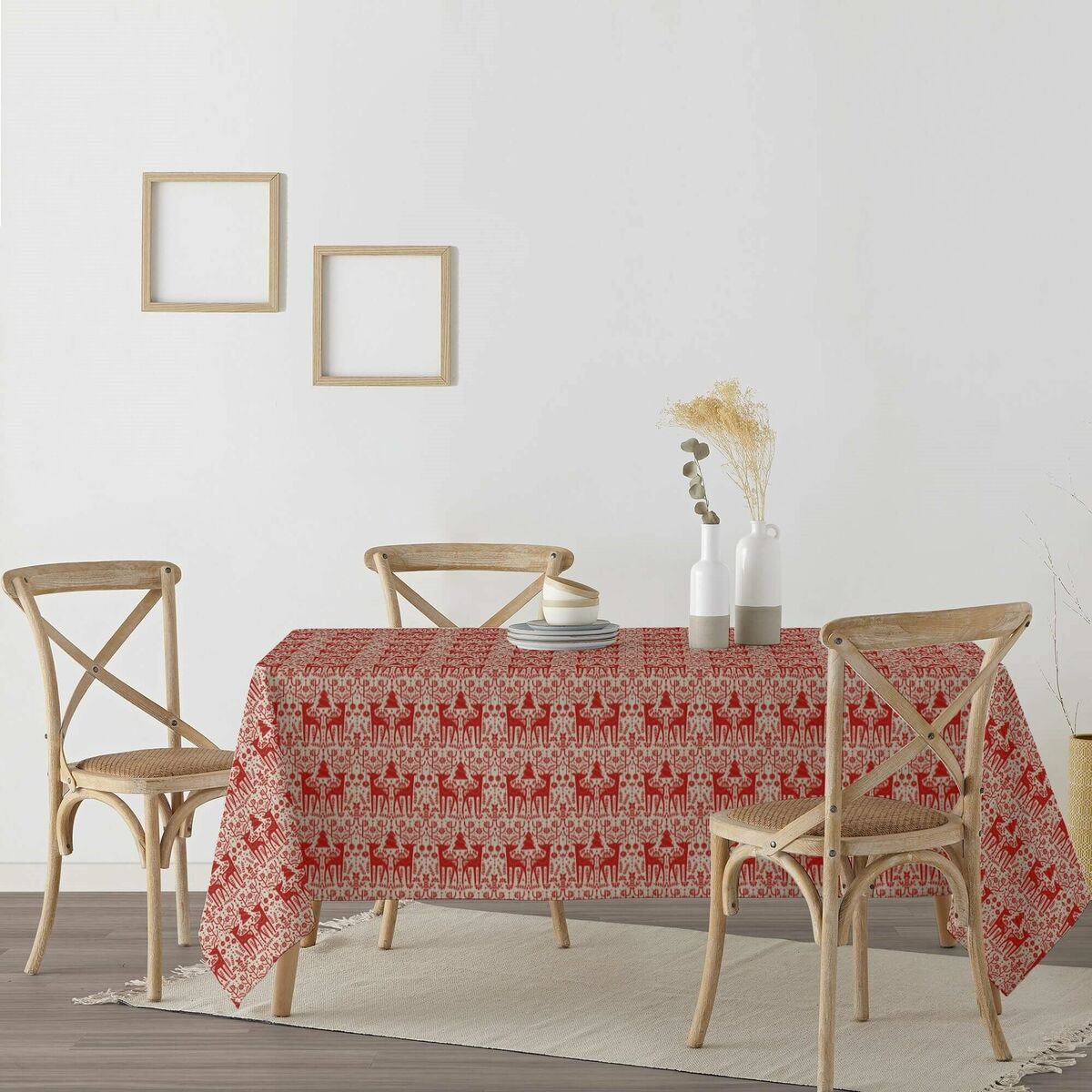 Tovaglia in resina antimacchia Mauré Merry Christmas 250 x 140 cm