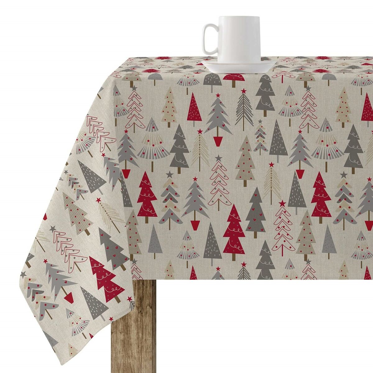 Tovaglia in resina antimacchia Mauré Merry Christmas 200 x 140 cm