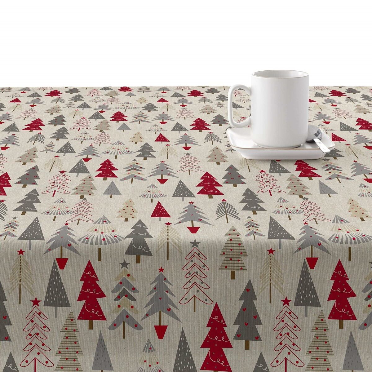 Tovaglia in resina antimacchia Mauré Merry Christmas 200 x 140 cm