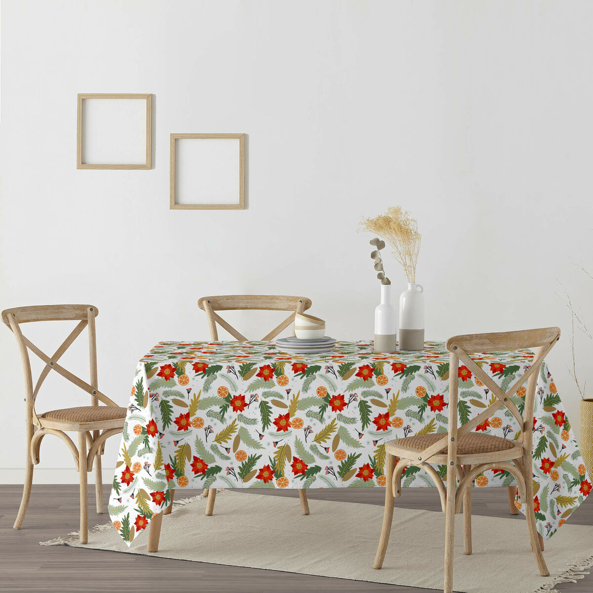 Tovaglia in resina antimacchia Mauré Merry Christmas 250 x 140 cm