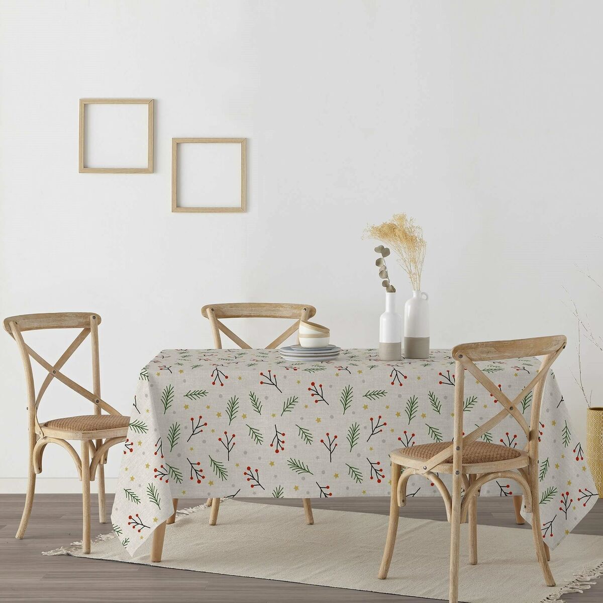 Tovaglia in resina antimacchia Mauré Merry Christmas 250 x 140 cm