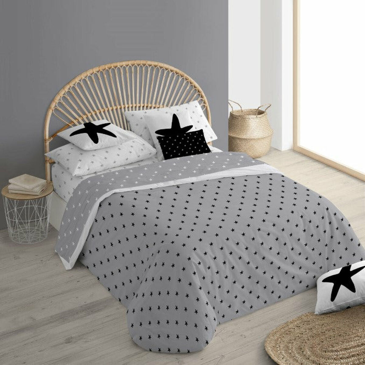 Copripiumino Ripshop Galilea Grigio 260 x 240 cm Collo di bottiglia