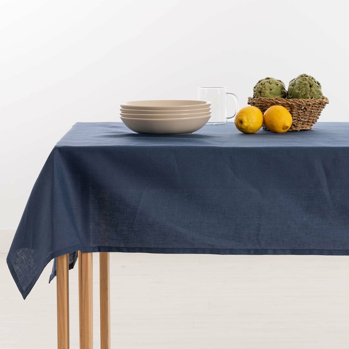 Tovaglia Mauré 100x150cm 100 x 150 cm Blu scuro