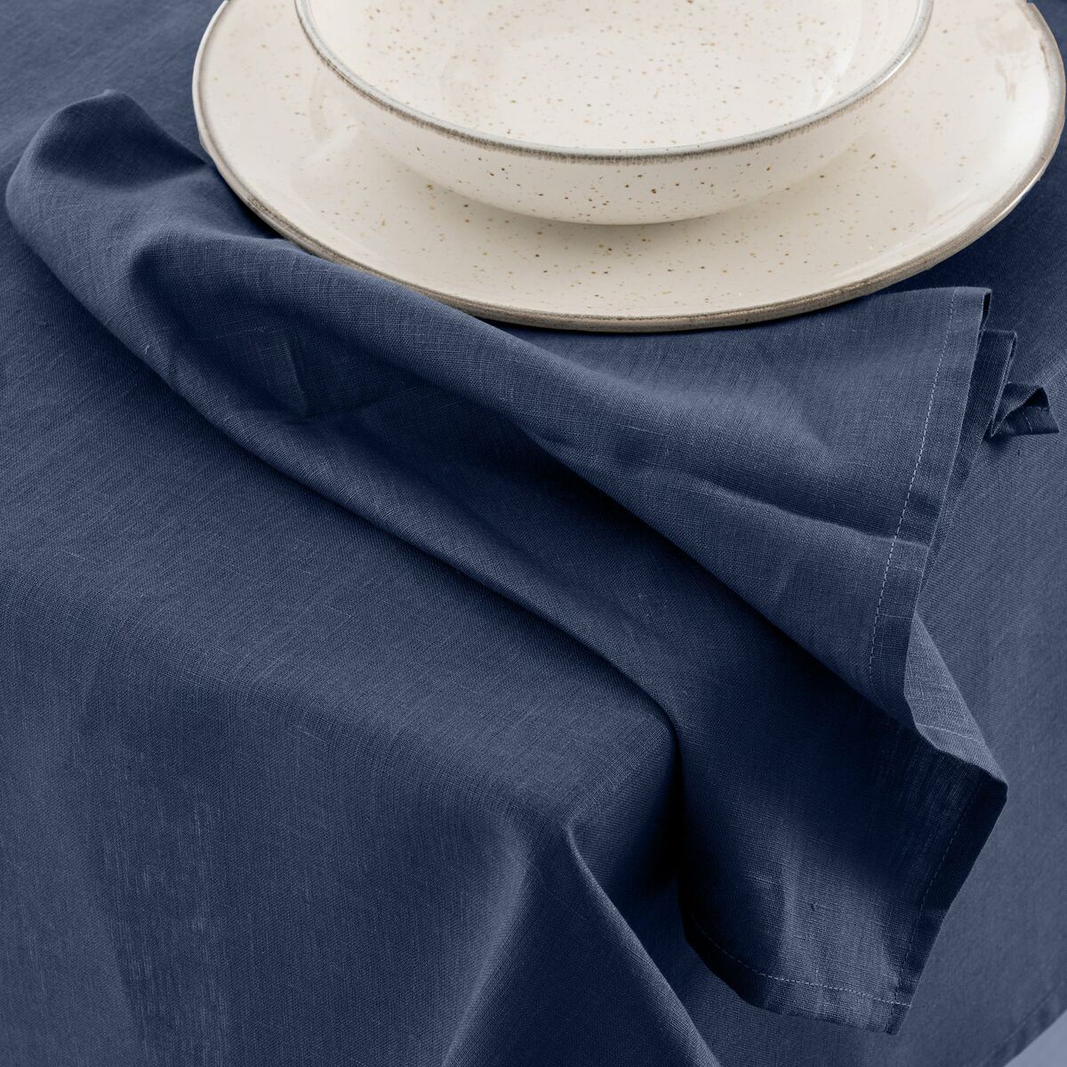 Tovaglia Mauré 100x150cm 100 x 150 cm Blu scuro