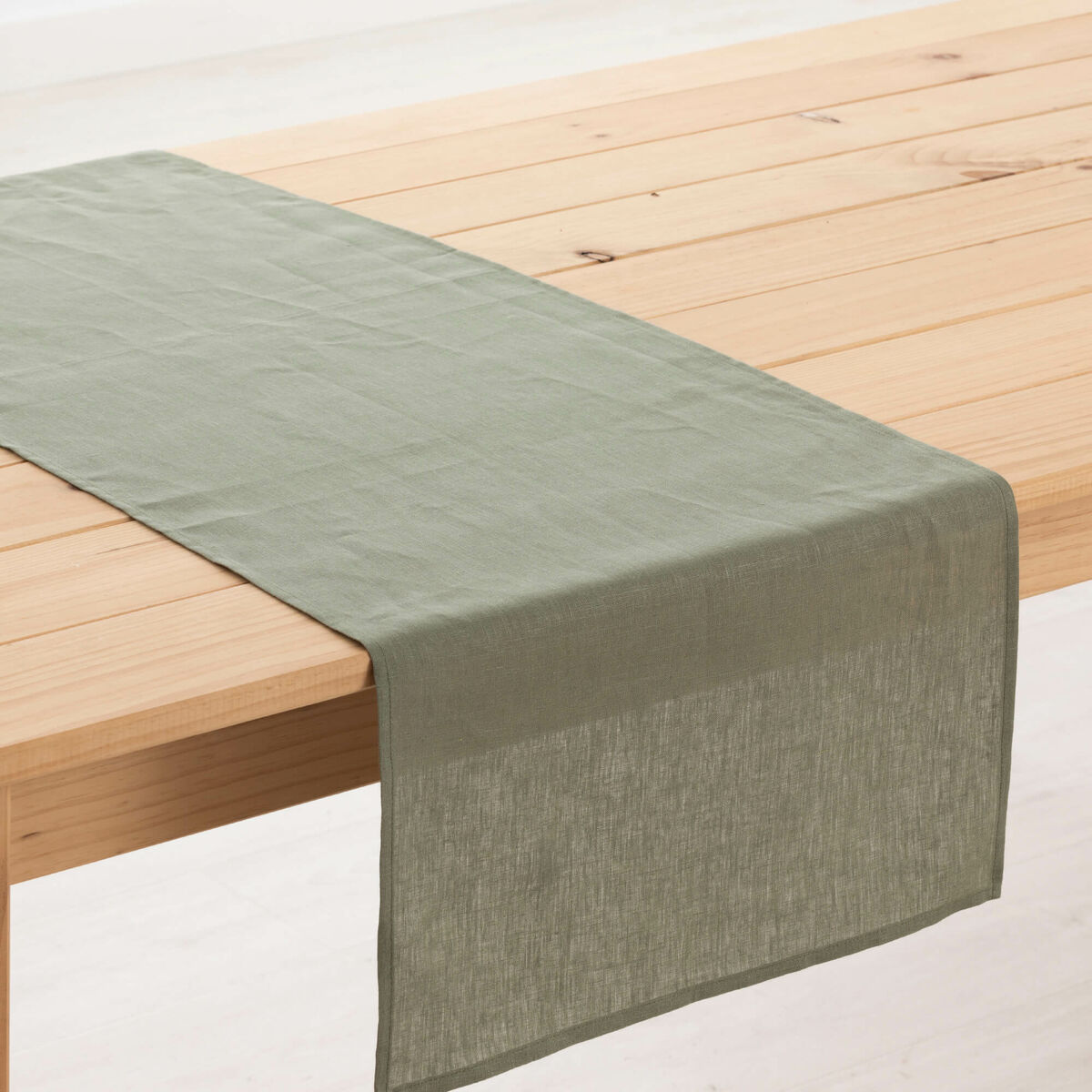 Runner da Tavolo Mauré Verde militare 45 x 140 cm