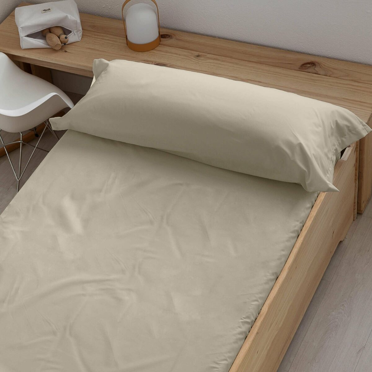 Lenzuolo con angoli aderenti Ripshop Liso Marrone 140 x 200 cm