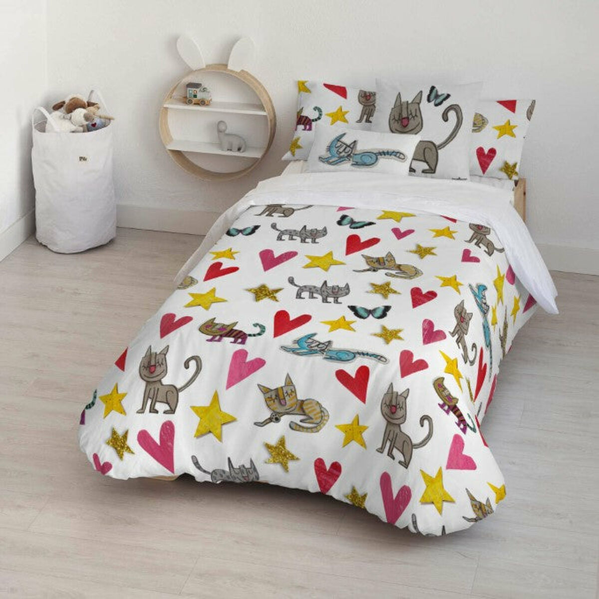 Copripiumino Decolores Gatets Multicolore 220 x 220 cm