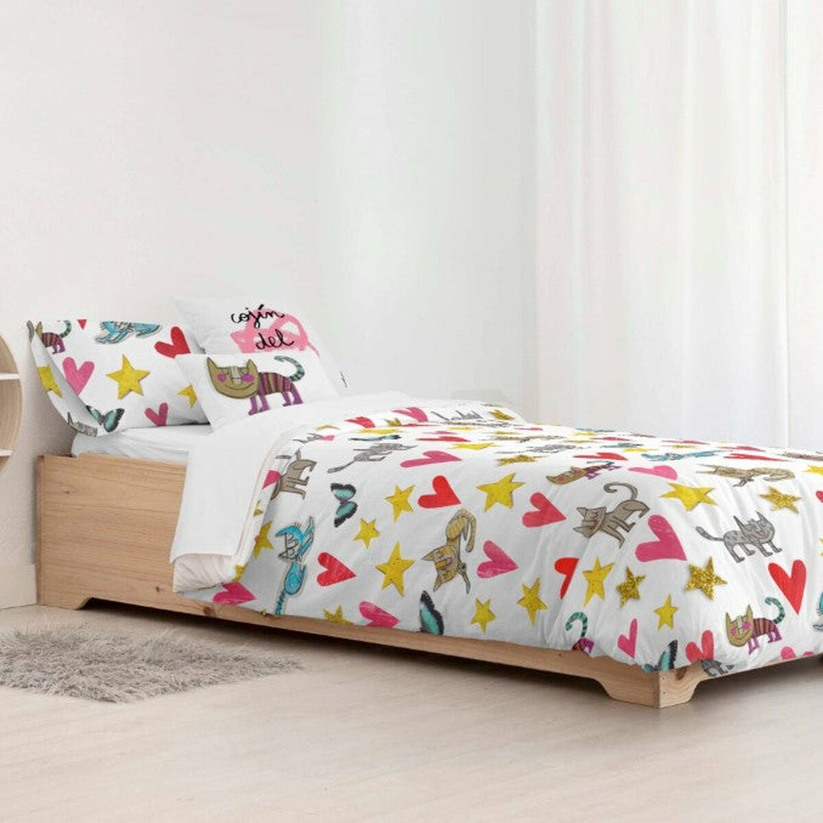 Copripiumino Decolores Gatets Multicolore 220 x 220 cm
