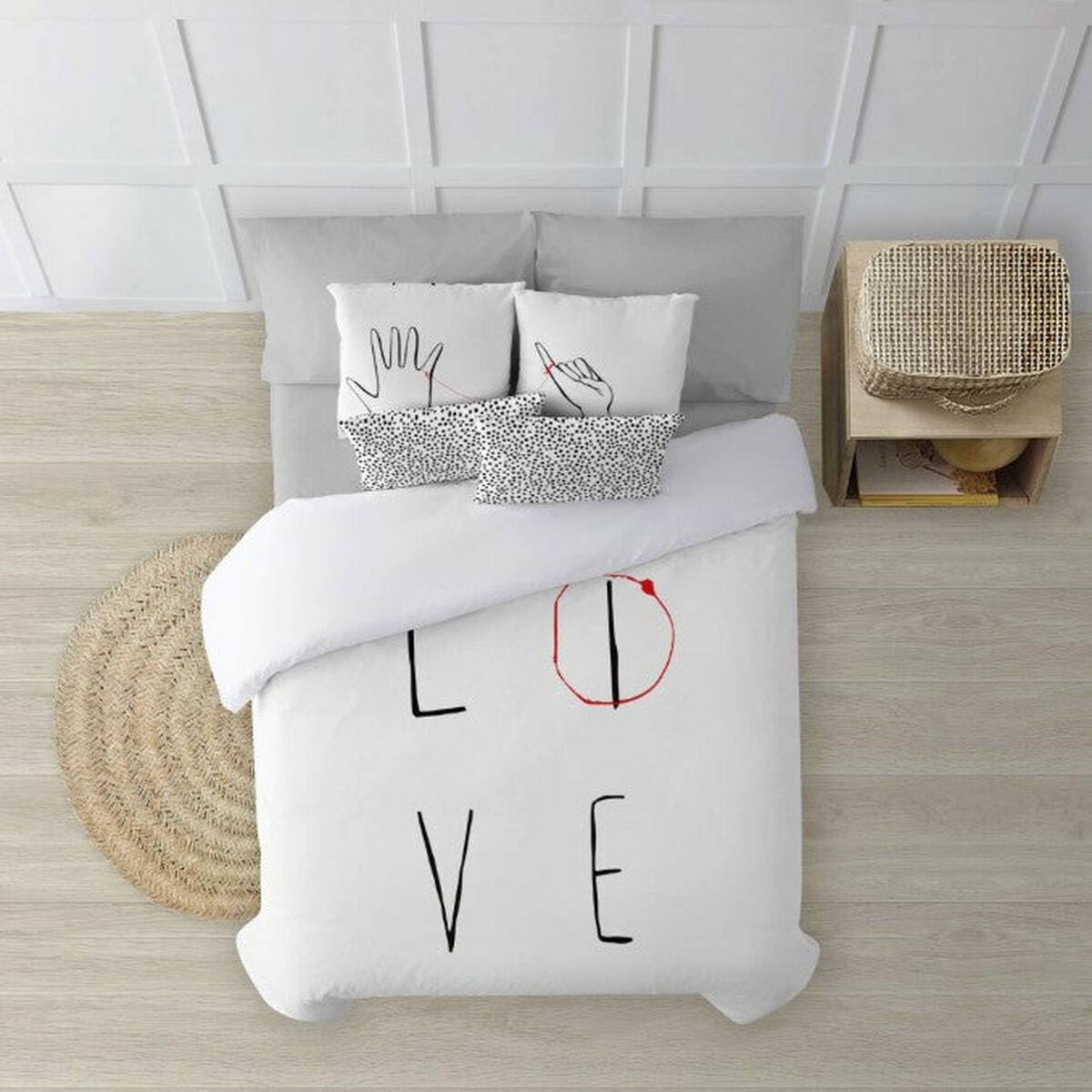 Copripiumino Decolores Love Multicolore 140 x 200 cm