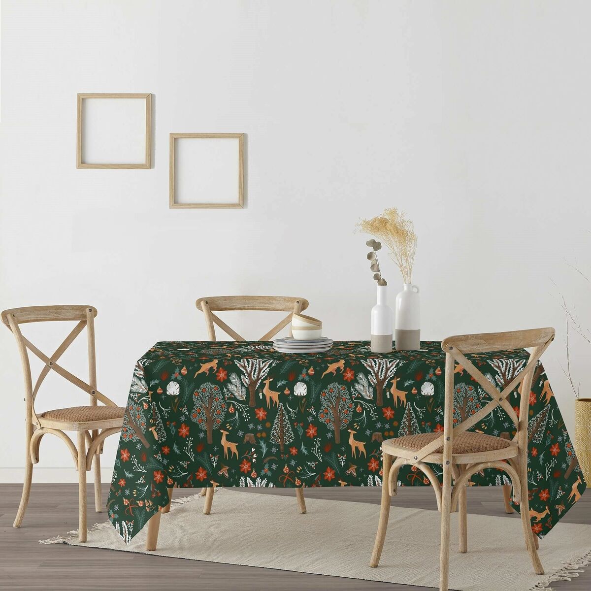 Tovaglia in resina antimacchia Mauré Merry Christmas 100 x 140 cm