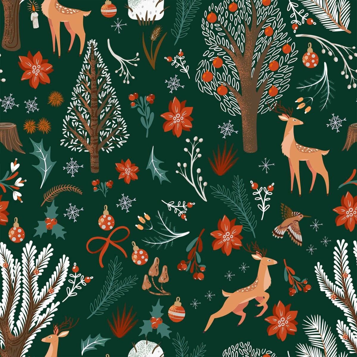 Tovaglia in resina antimacchia Mauré Merry Christmas 100 x 140 cm
