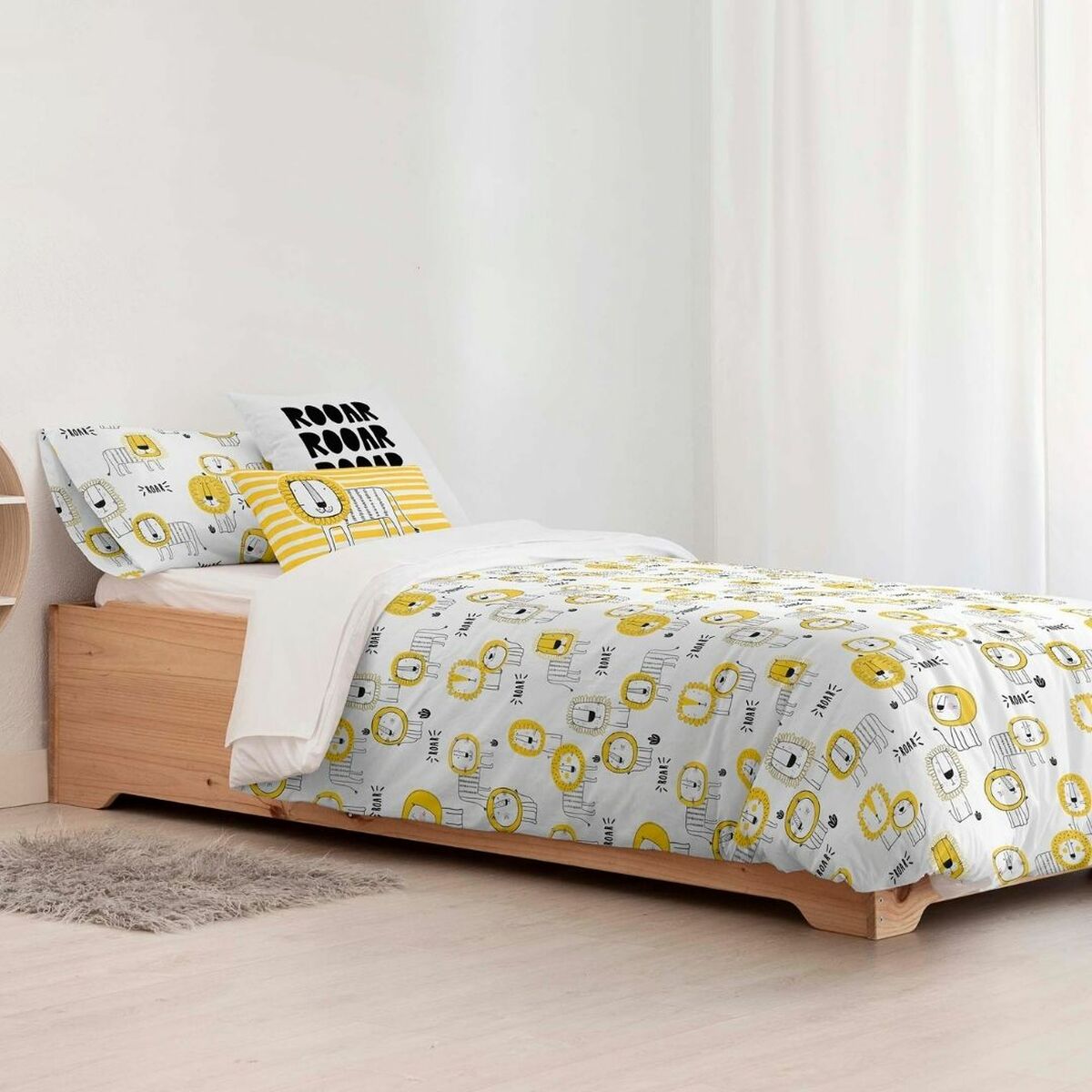 Copripiumino Kids&Cotton Dakari Small Bianco Nero 180 x 240 cm