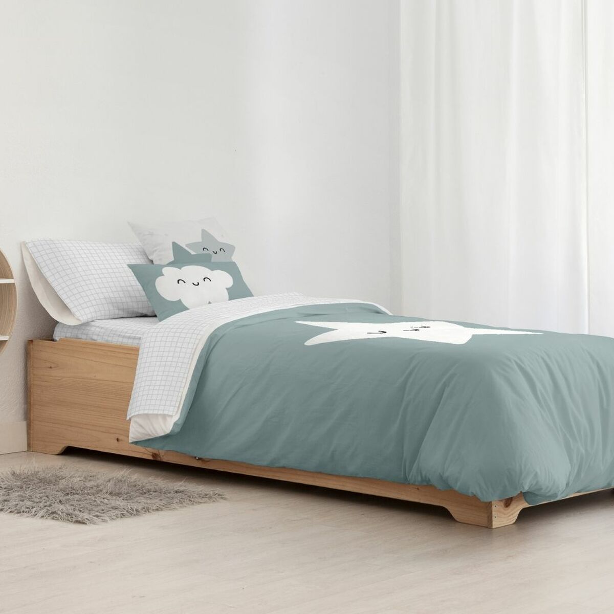 Copripiumino Kids&Cotton Nadir Azzurro 180 x 240 cm
