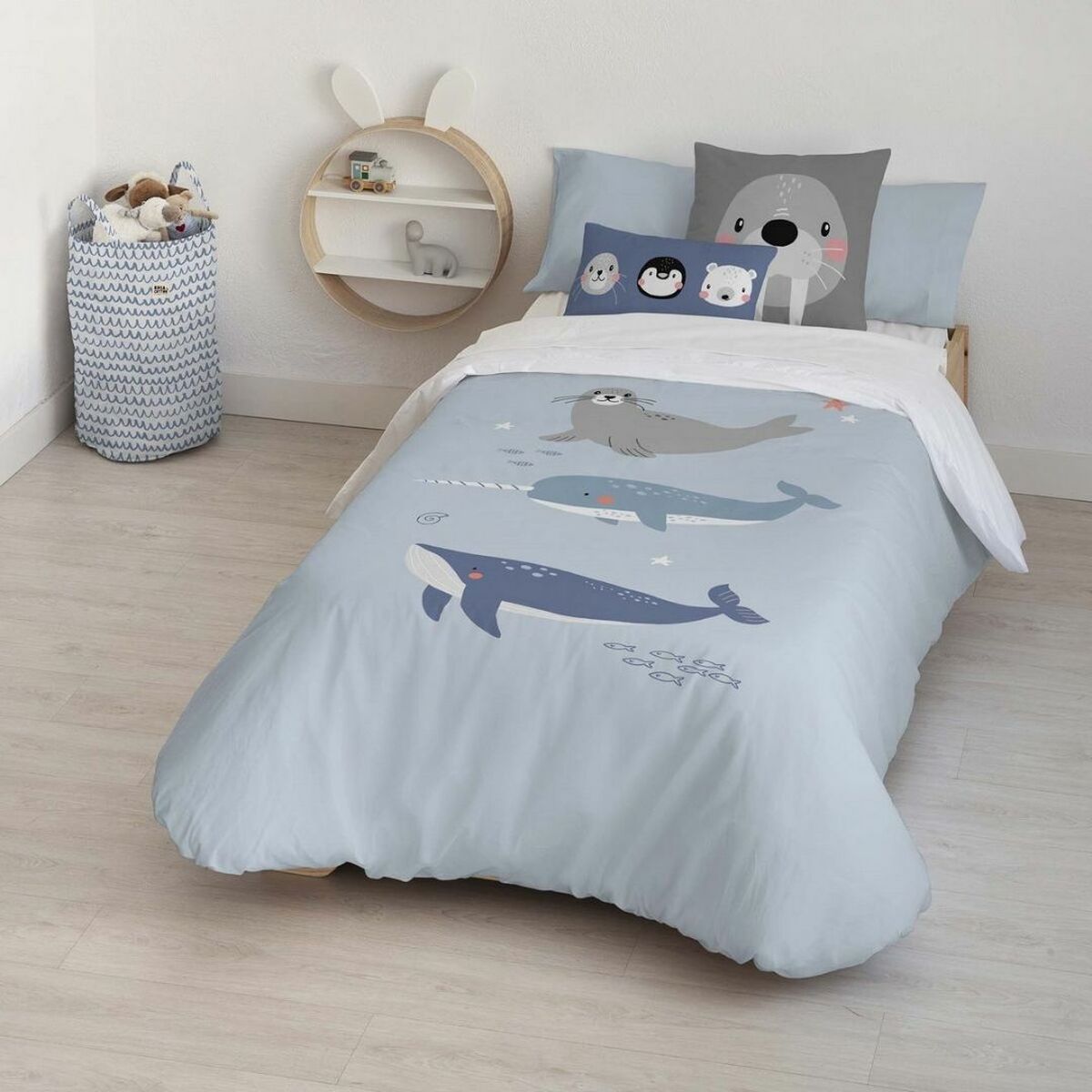 Copripiumino Kids&Cotton Tabor Big Azzurro 180 x 240 cm