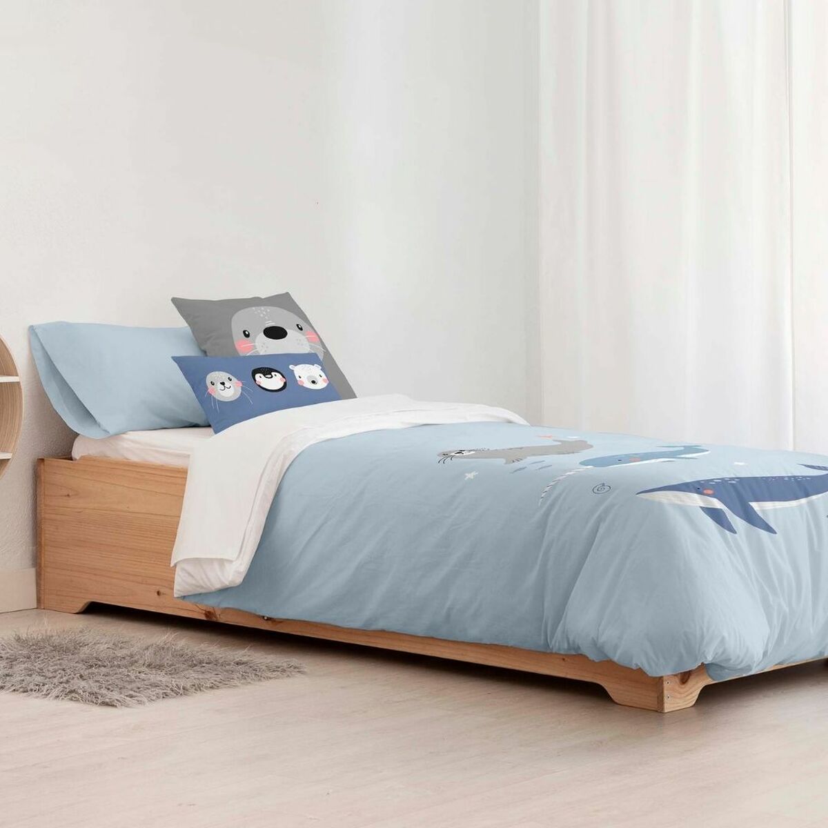 Copripiumino Kids&Cotton Tabor Big Azzurro 180 x 240 cm