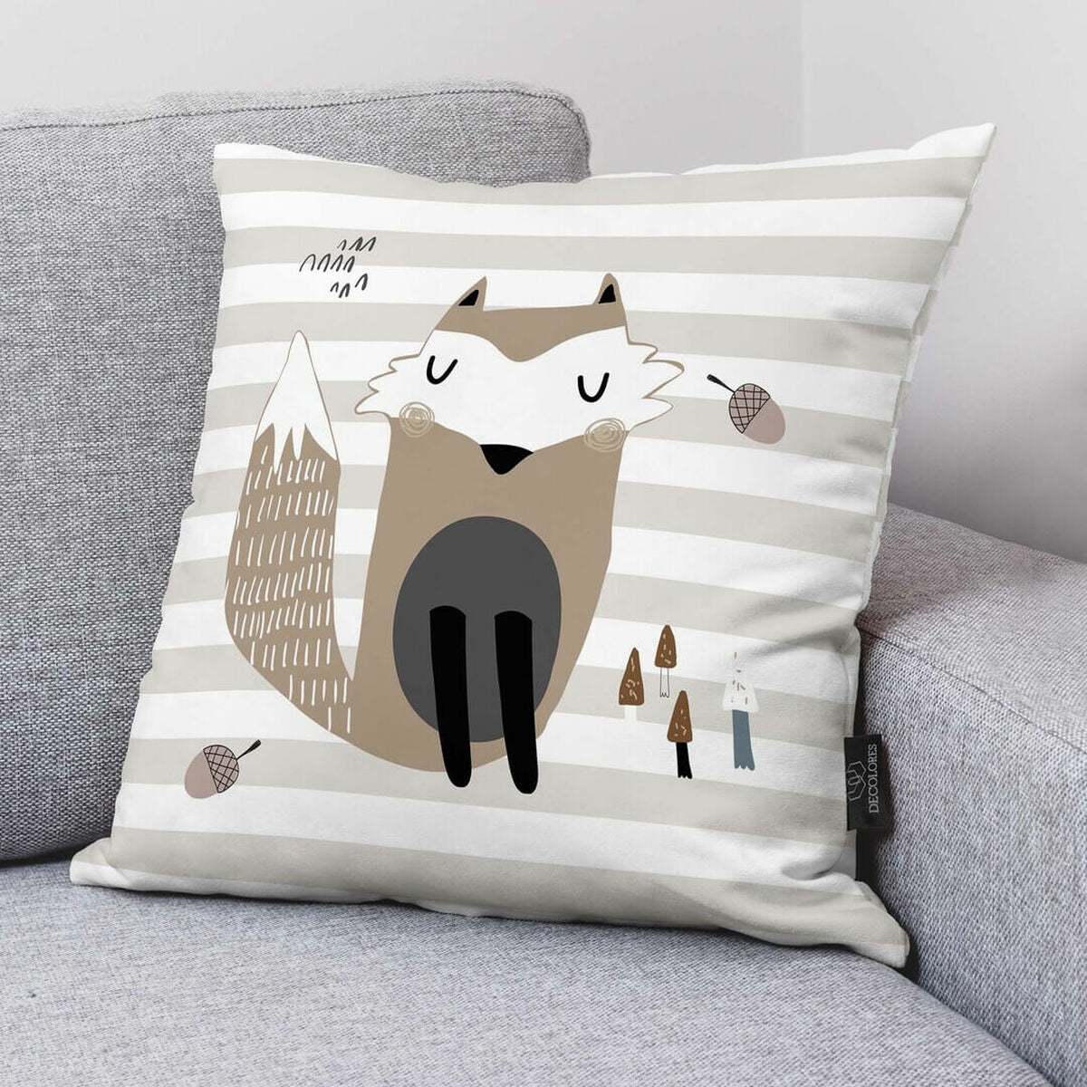 Fodera per cuscino Kids&Cotton Kenai A Beige 50 x 50 cm