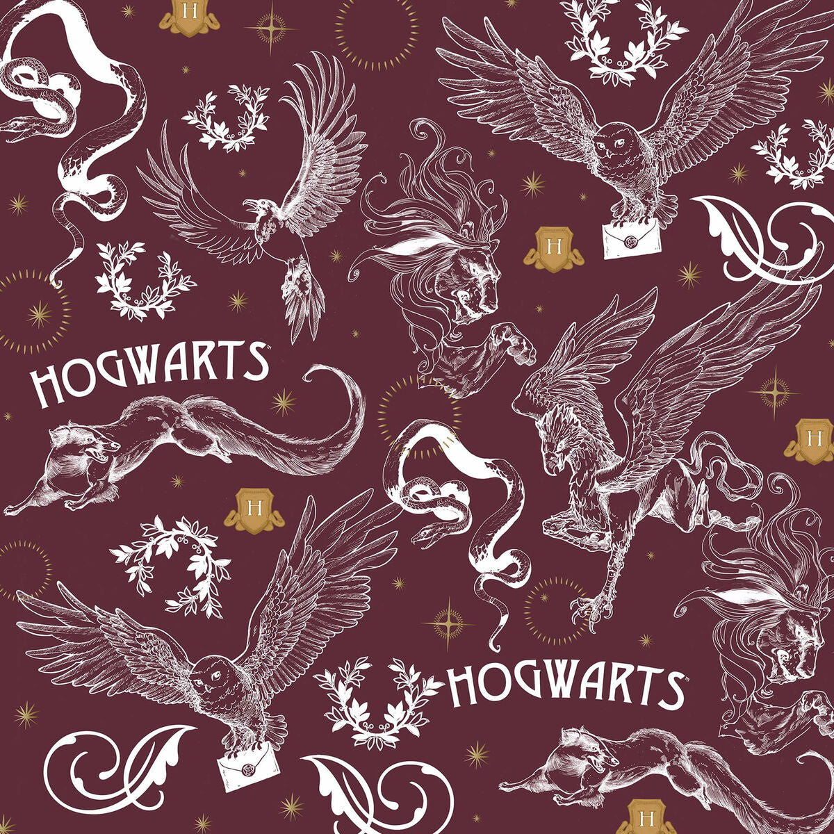 Copripiumino Harry Potter Creatures 220 x 220 cm Ala francese