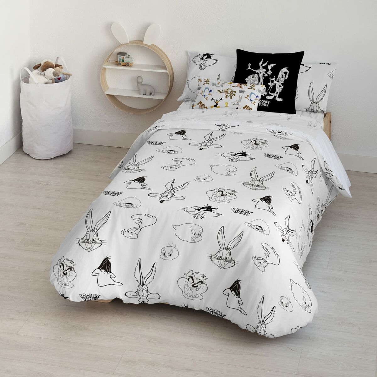 Copripiumino Looney Tunes Looney B&W Bianco black 260 x 240 cm