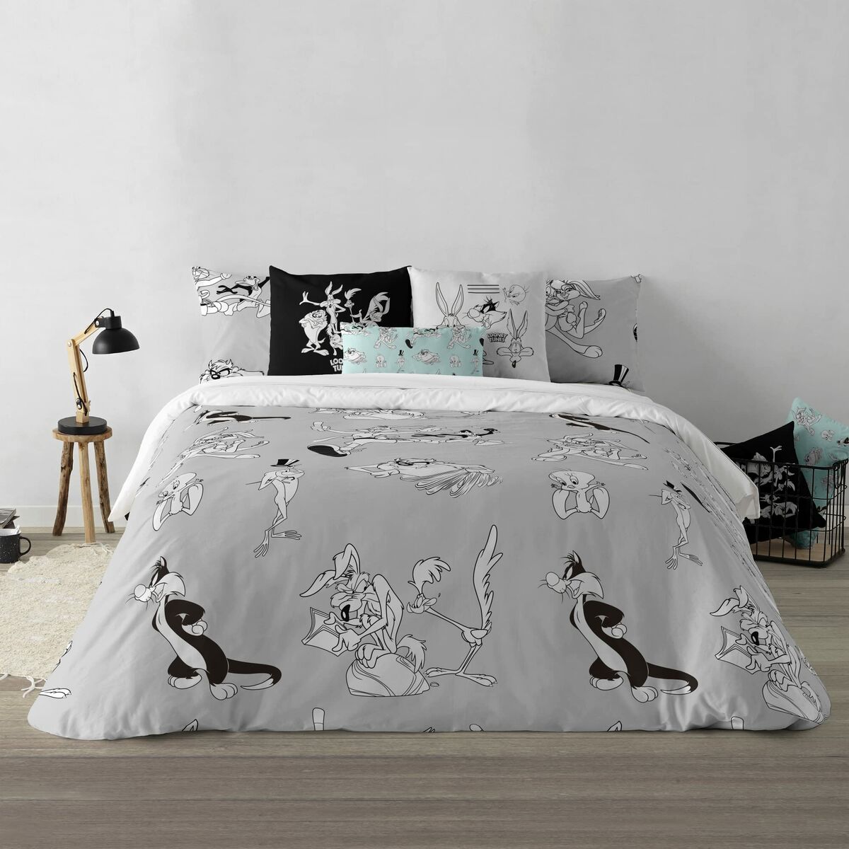 Copripiumino Looney Tunes Looney BN Bianco black 260 x 240 cm