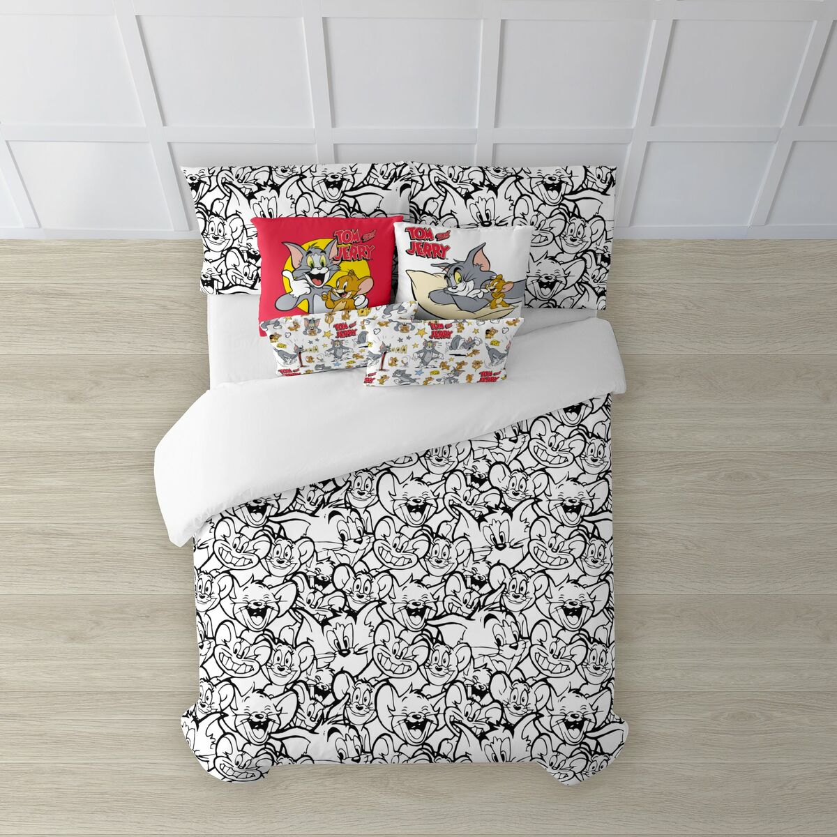 Copripiumino Tom & Jerry Tom & Jerry Black & White 200 x 200 cm