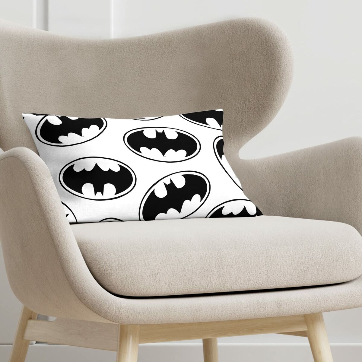 Fodera per cuscino Batman Bianco 30 x 50 cm