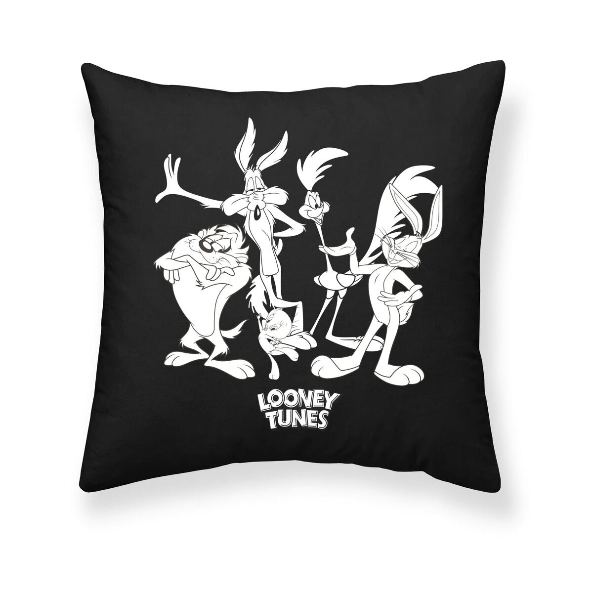 Fodera per cuscino Looney Tunes Nero 45 x 45 cm