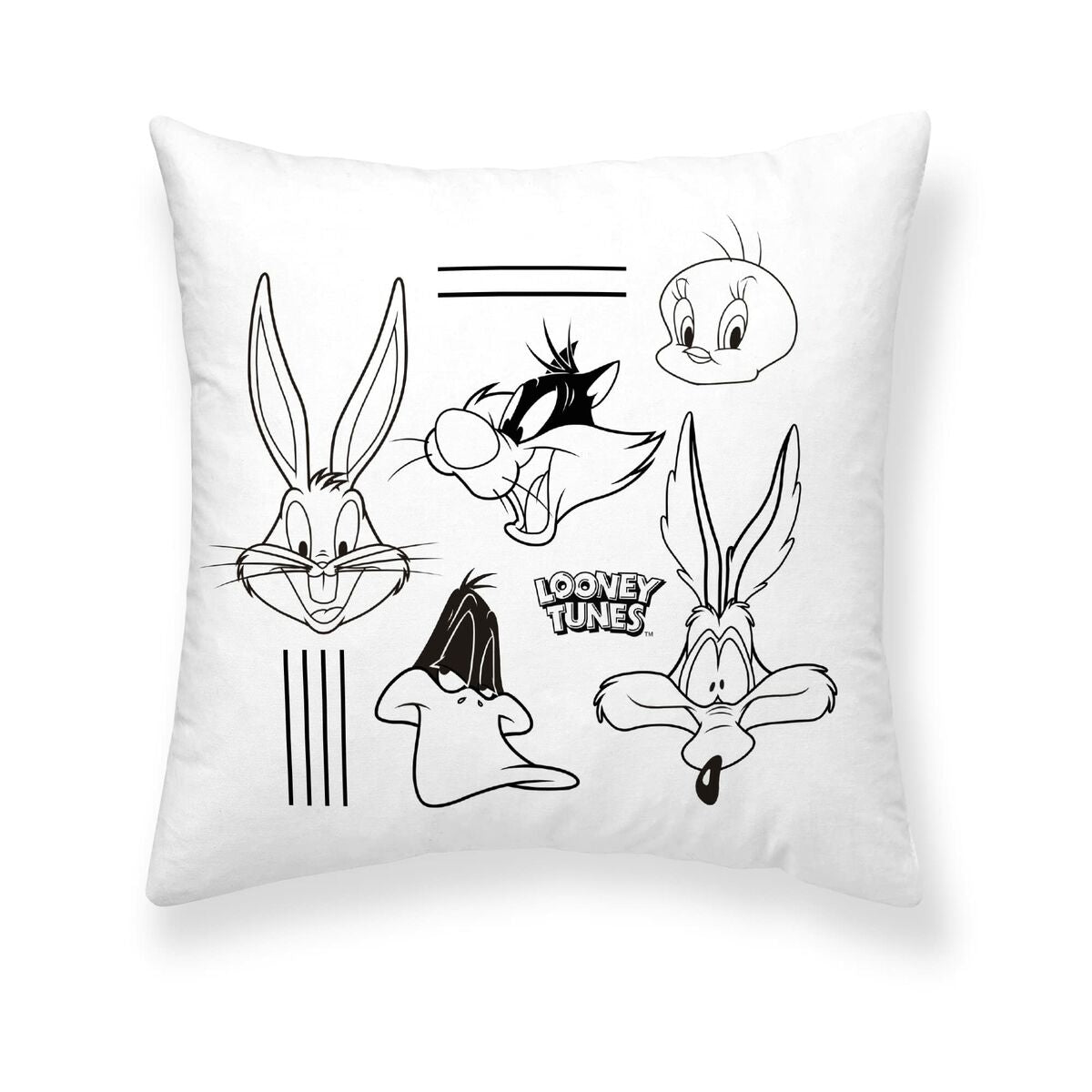 Fodera per cuscino Looney Tunes Bianco 45 x 45 cm