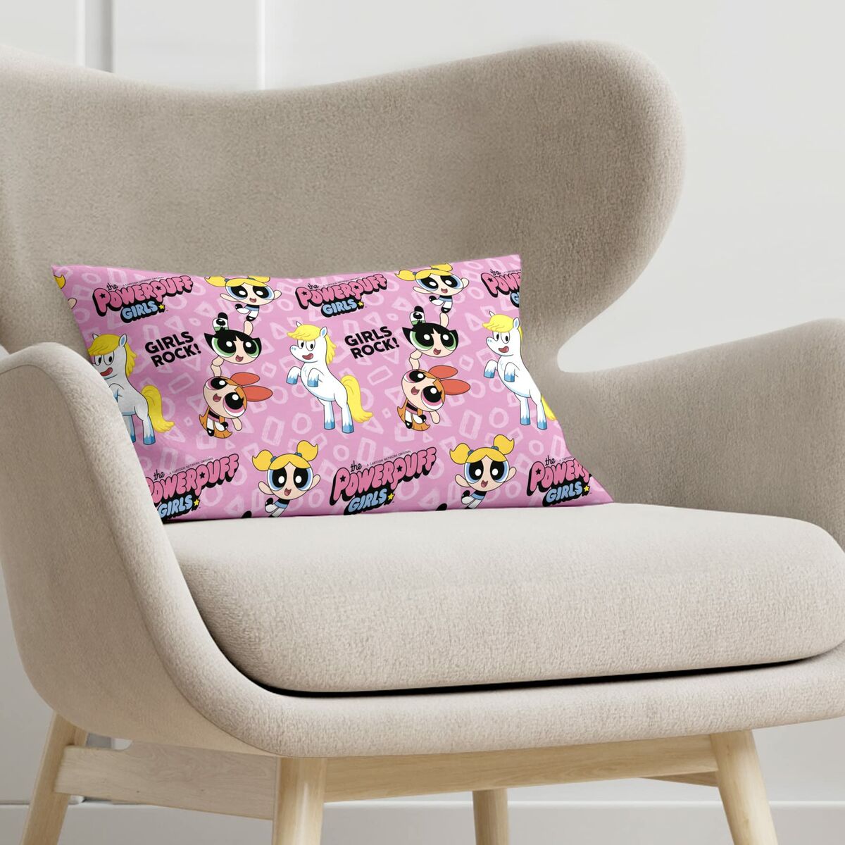 Fodera per cuscino Powerpuff Girls Rosa 30 x 50 cm