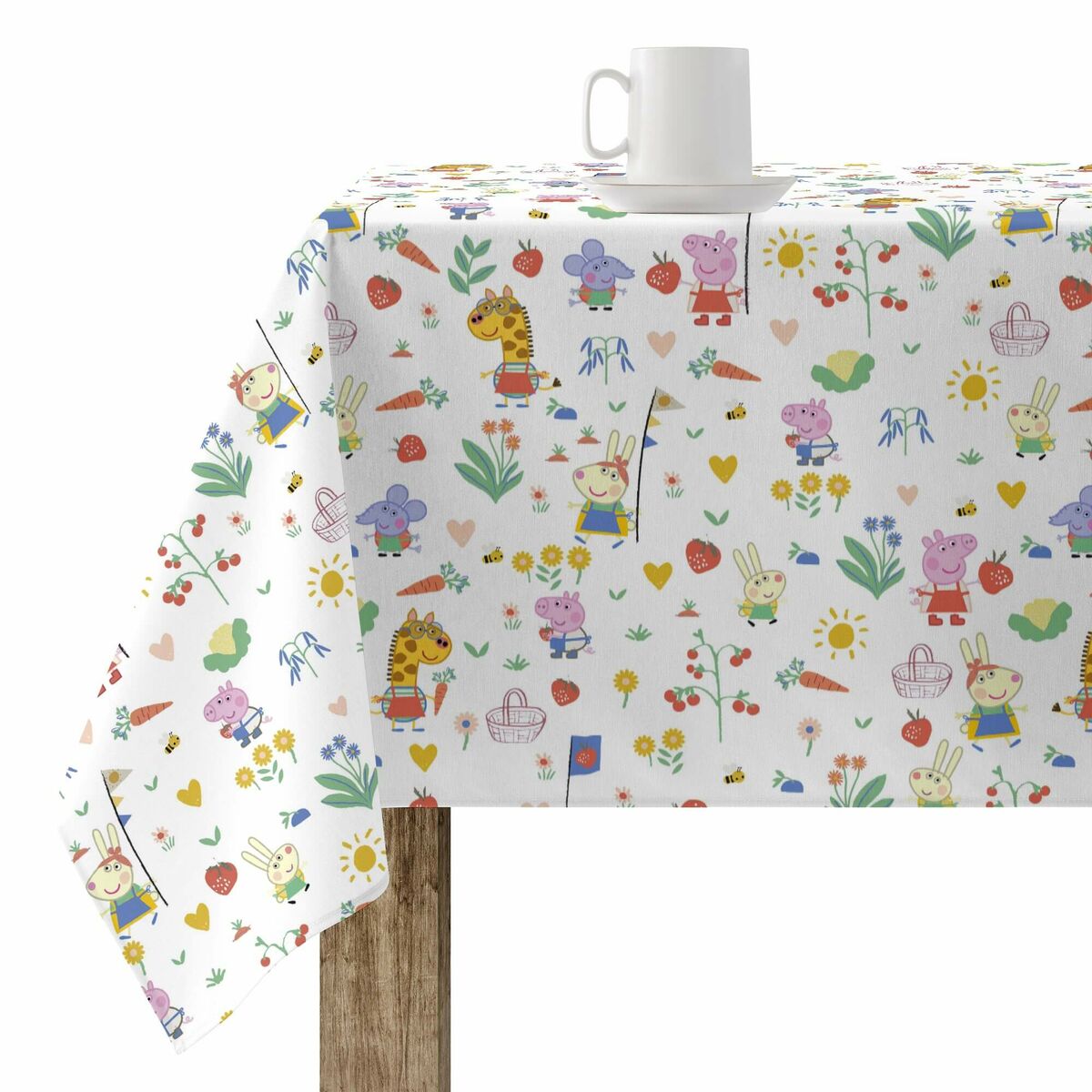 Tovaglia in resina antimacchia Belum Vegetables 02 140 x 140 cm