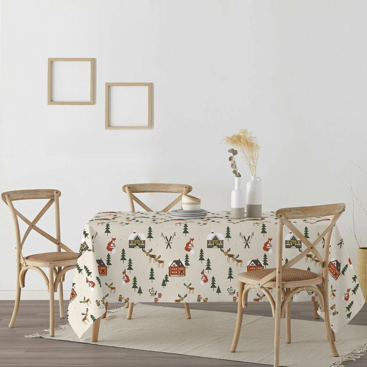 Tovaglia in resina antimacchia Mauré Merry Christmas 100 x 140 cm