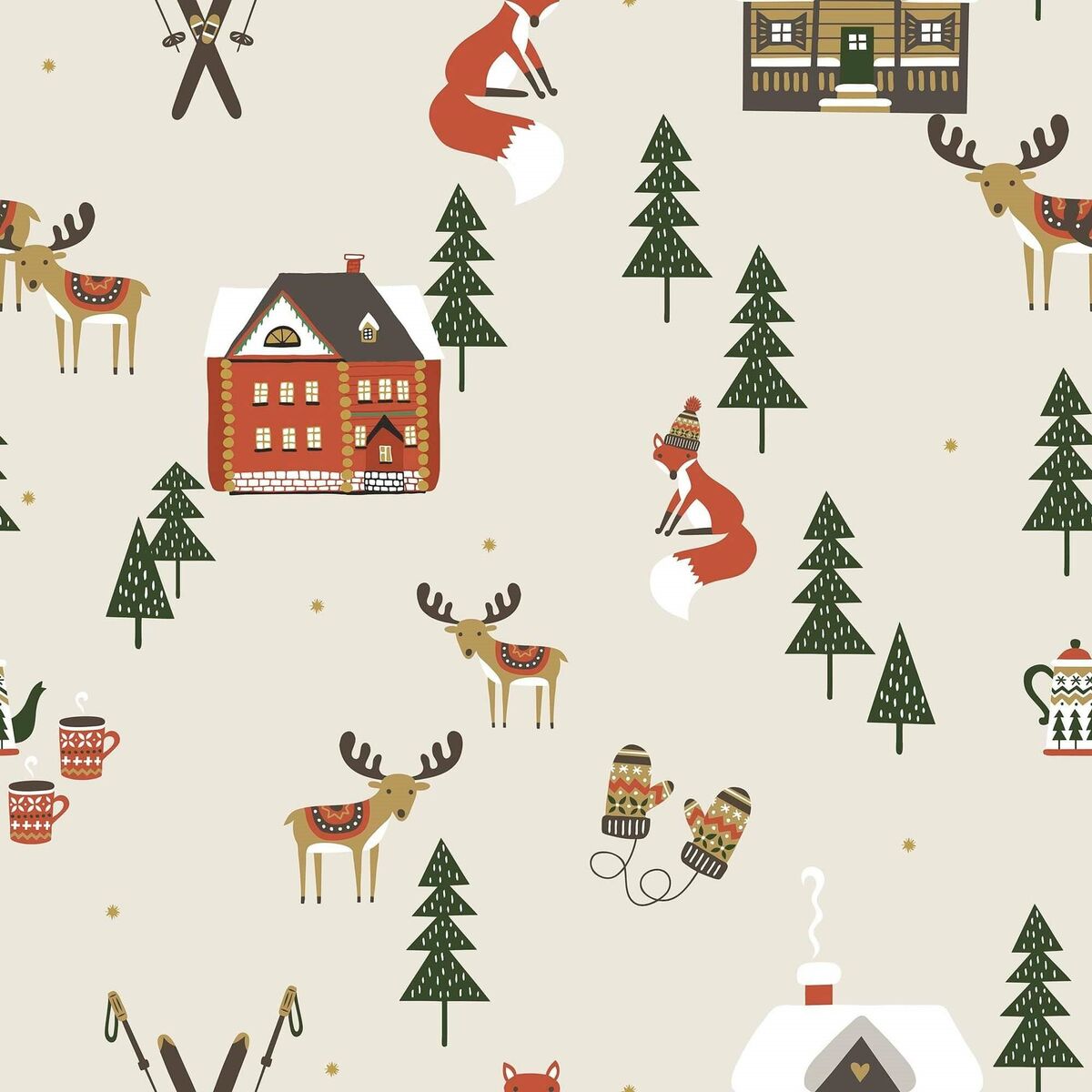 Tovaglia in resina antimacchia Mauré Merry Christmas 100 x 140 cm